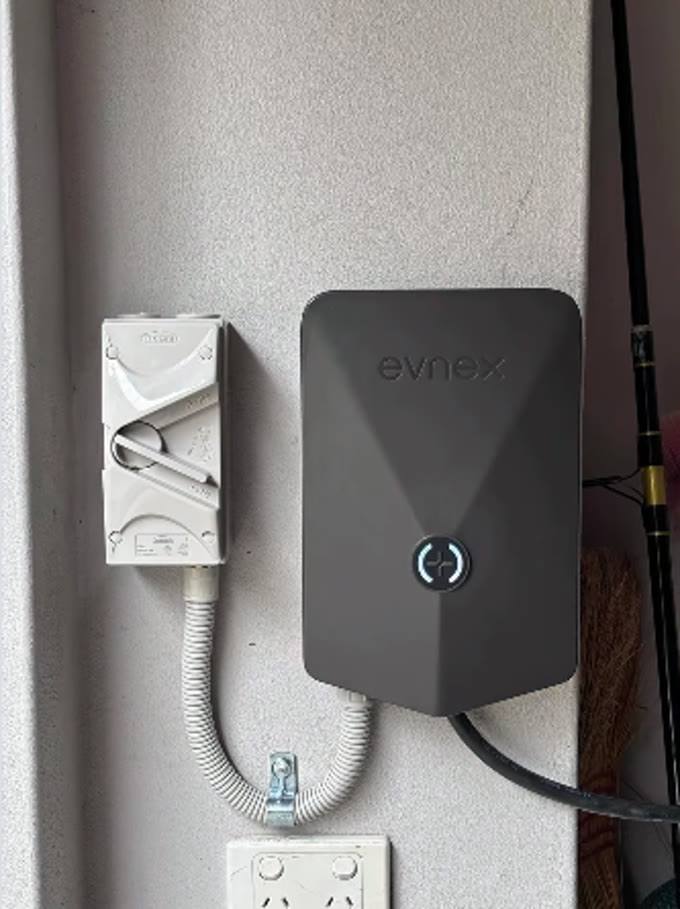 Evnex EV charger install on a Northern Beaches home